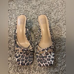 Dolce Vita Leopard-Print Strappy Heels